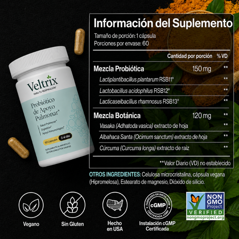 Veltrix™ Probiótico Respiratorio Para Flemas